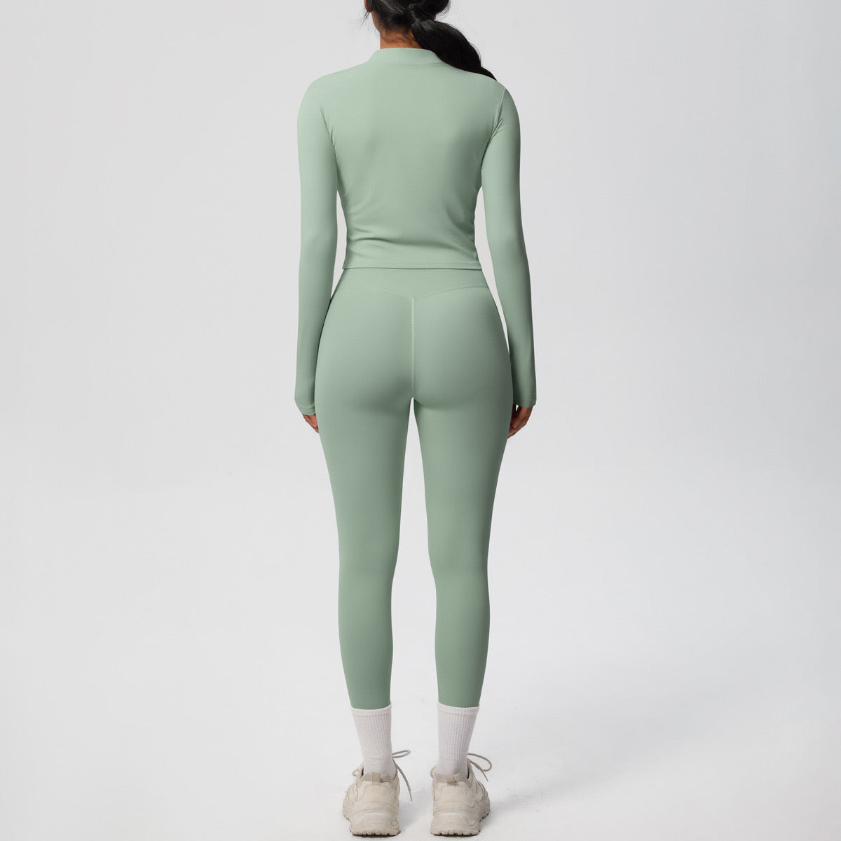 SEEK Elegant Green Land Long Vest Co-ord Set