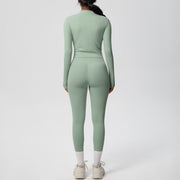 SEEK Elegant Green Land Long Vest Co-ord Set