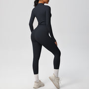 SEEK Elegant Black Angel Long Vest Co-ord Set
