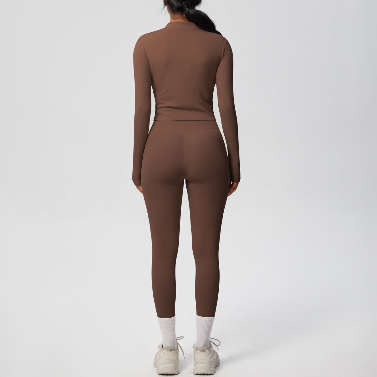 SEEK Elegant Brown Angle Long Vest Co-ord Set