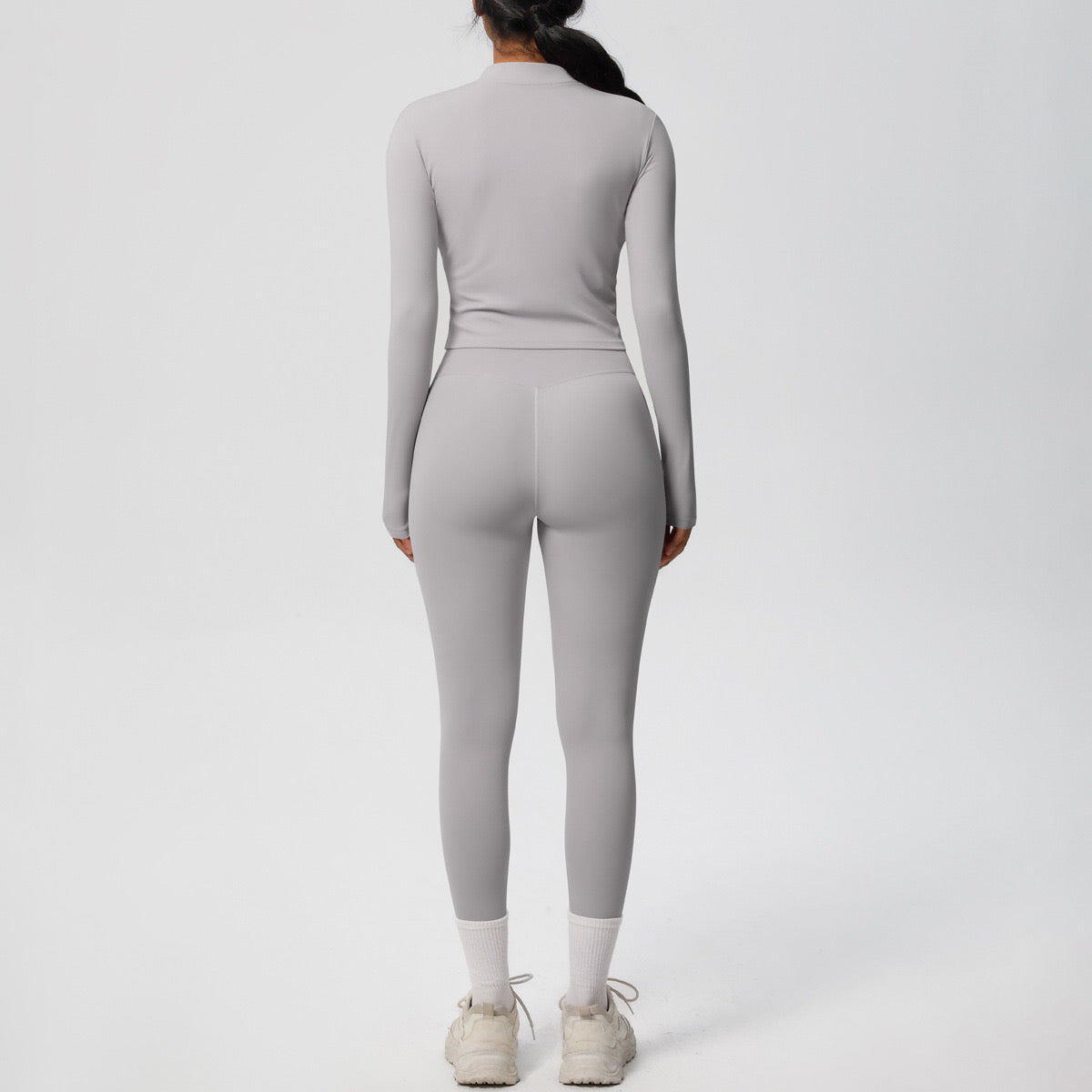 SEEK Elegant Grey Light Long Vest Co-ord Set