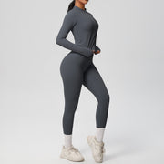SEEK Elegant Grey Mouse Long Vest Co-ord Set