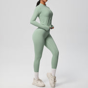SEEK Elegant Green Land Long Vest Co-ord Set