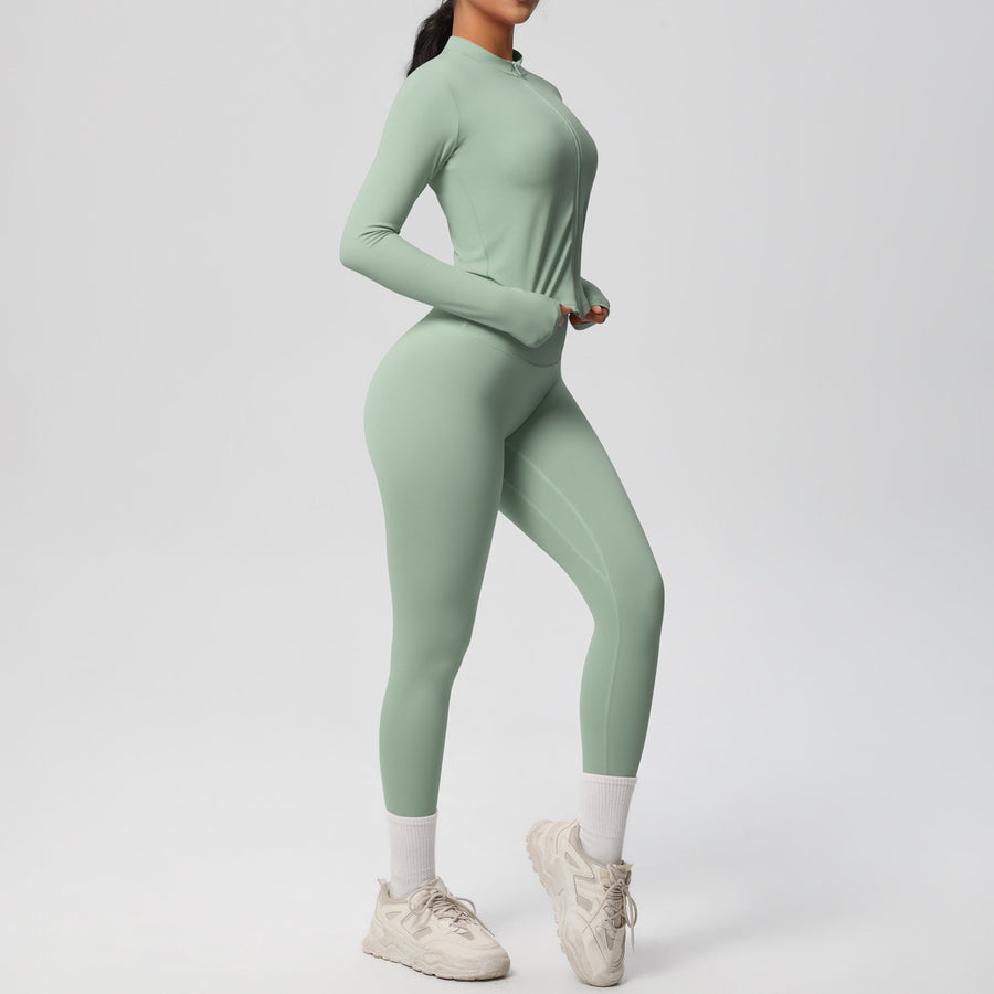 SEEK Elegant Green Land Long Vest Co-ord Set