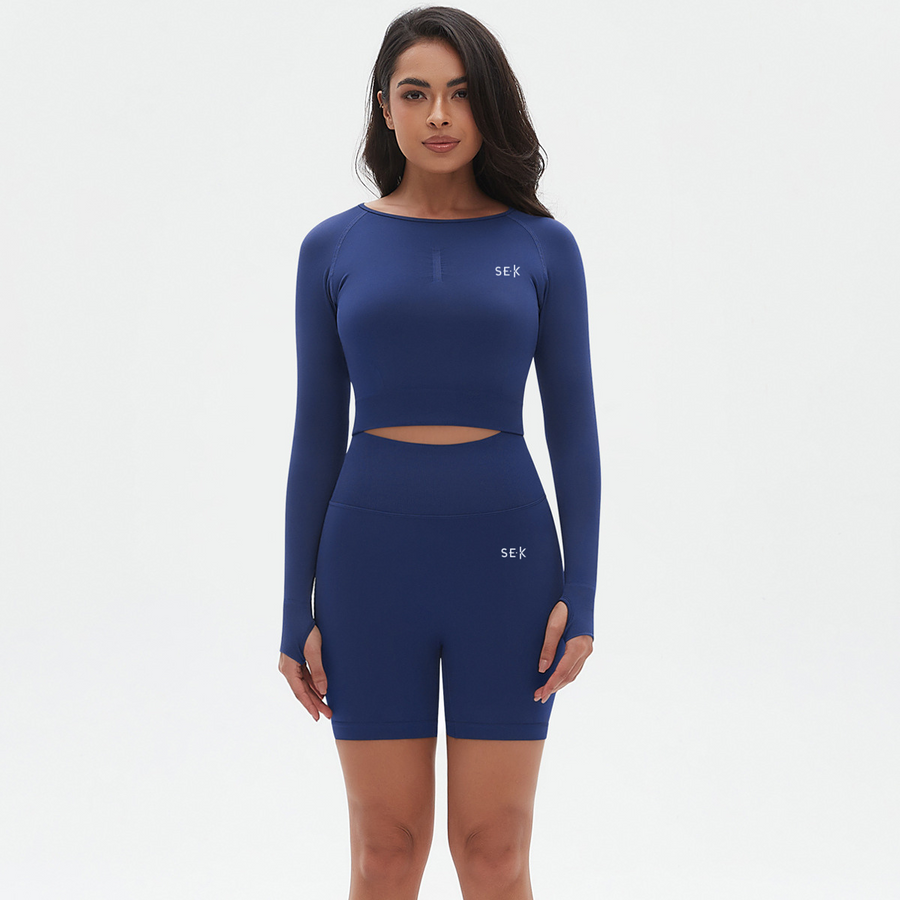 SEEK Premium Blue Salmon Short Co-ord Set