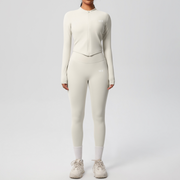 SEEK Elegant White Grace Long Vest Co-ord Set