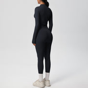 SEEK Elegant Black Angel Long Vest Co-ord Set