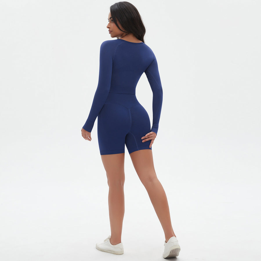 SEEK Premium Blue Salmon Short Co-ord Set