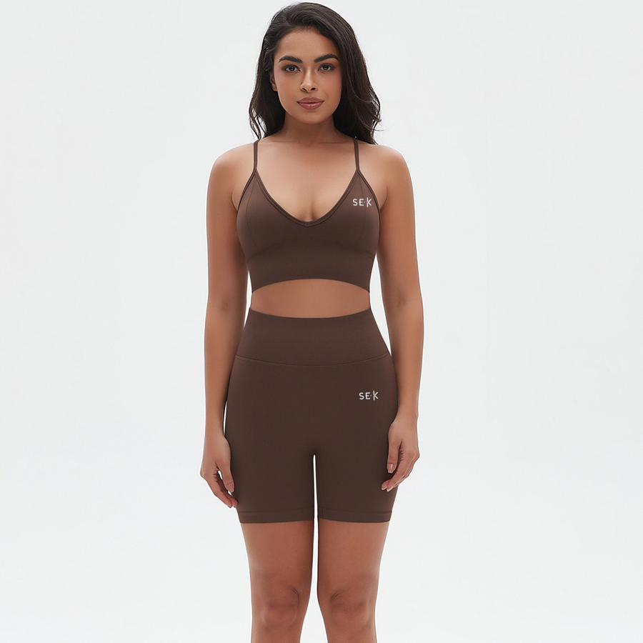SEEK Limited Brown Wood Short Co-ord Set