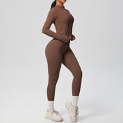 SEEK Elegant Brown Angle Long Vest Co-ord Set