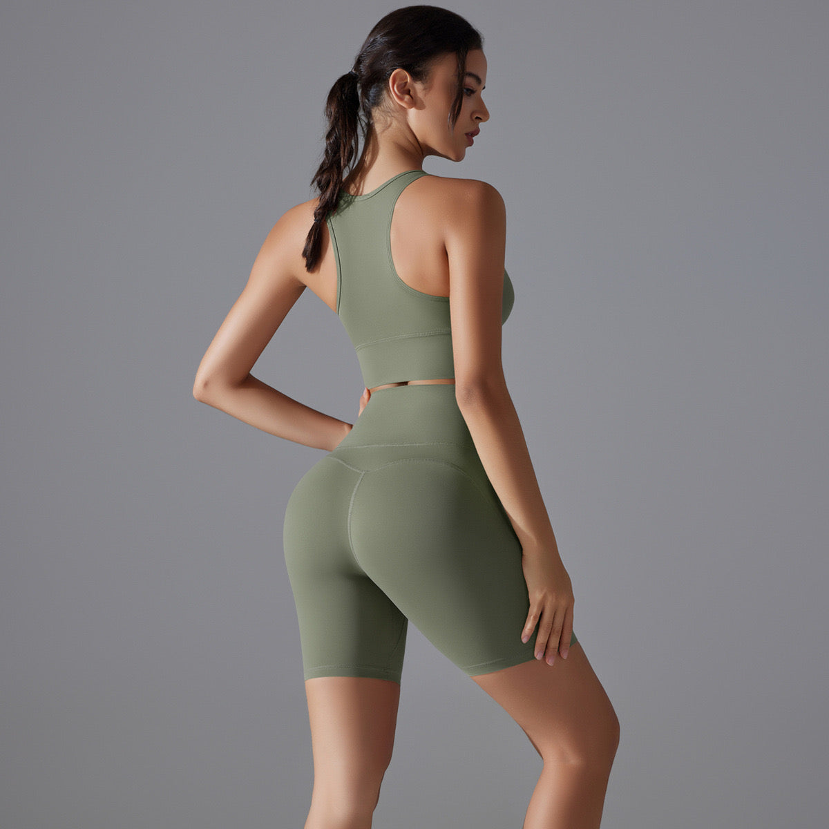 SEEK Green Forest Short Co-ord Set