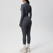 SEEK Elegant Grey Mouse Long Vest Co-ord Set