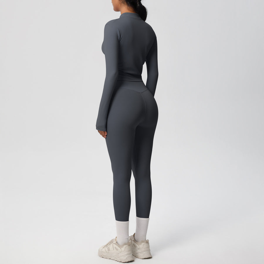 SEEK Elegant Grey Mouse Long Vest Co-ord Set