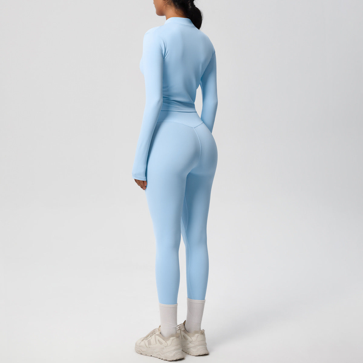 SEEK Elegant Blue Light Long Vest Co-ord Set