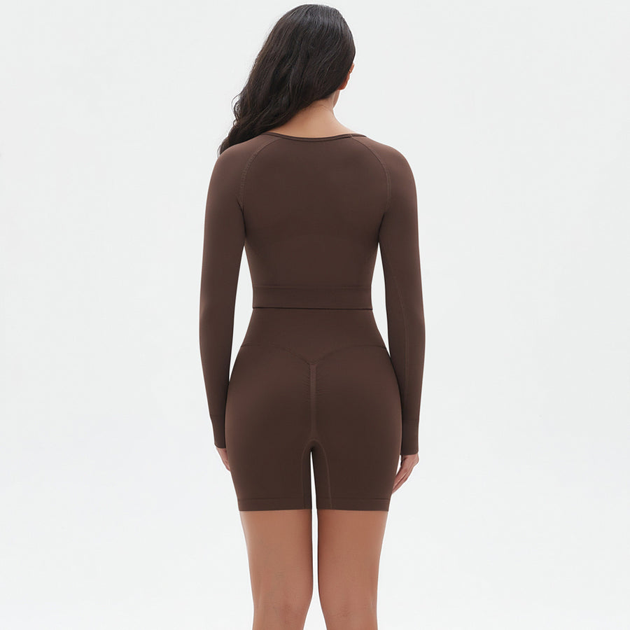SEEK Premium Brown Wood Short Co-ord Set