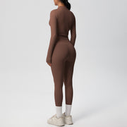 SEEK Elegant Brown Angle Long Vest Co-ord Set