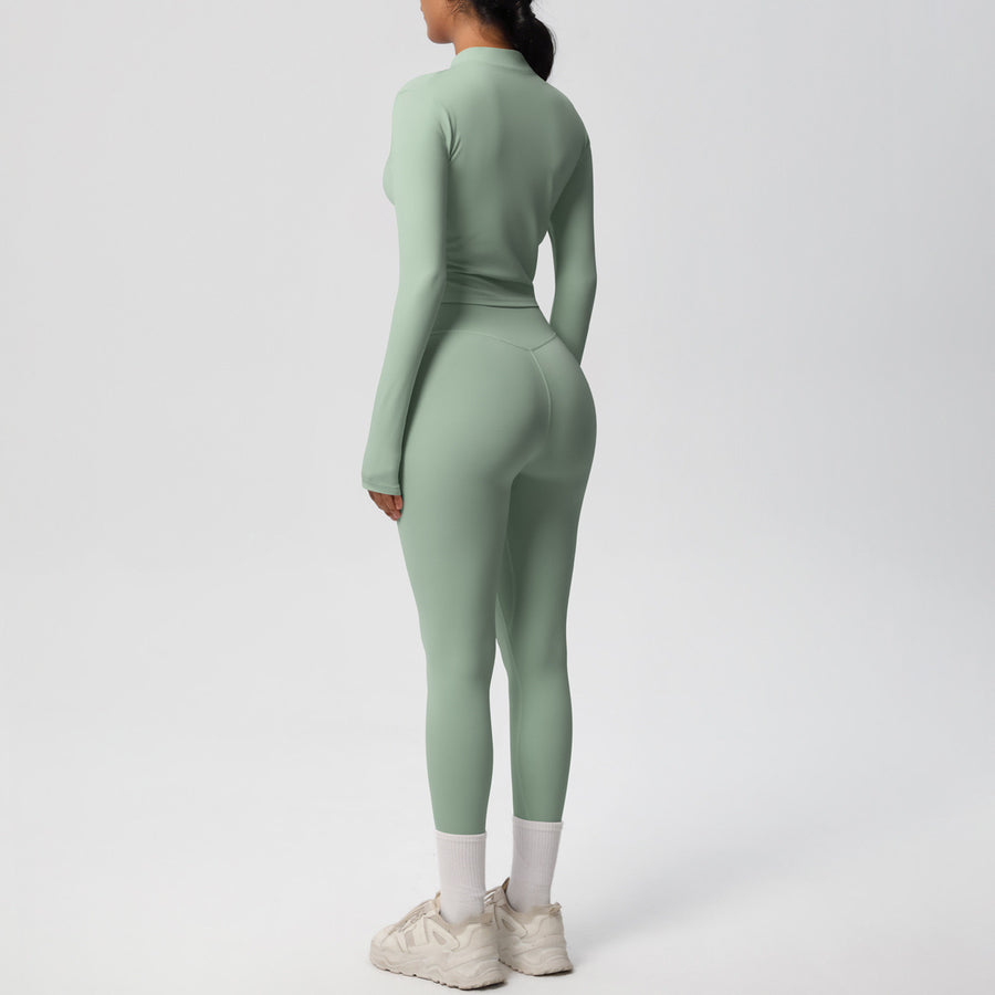 SEEK Elegant Green Land Long Vest Co-ord Set
