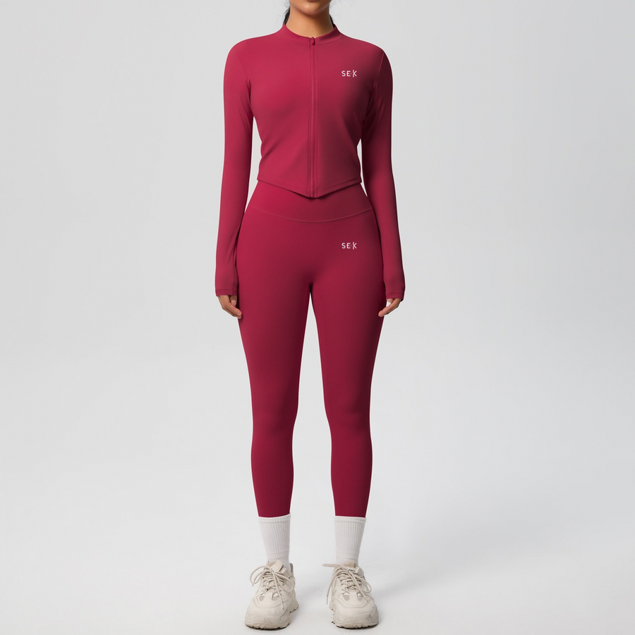 SEEK Elegant Red Cupid Long Vest Co-ord Set