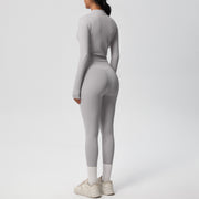 SEEK Elegant Grey Light Long Vest Co-ord Set