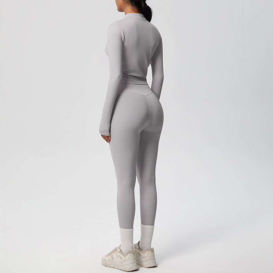 SEEK Elegant Grey Light Long Vest Co-ord Set