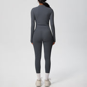 SEEK Elegant Grey Mouse Long Vest Co-ord Set