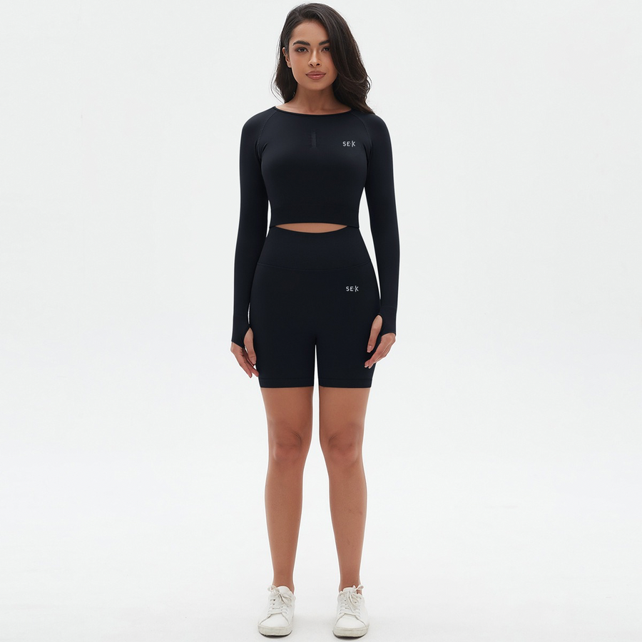 SEEK Premium Black Verse Short Co-ord Set