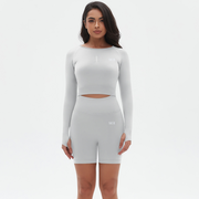 SEEK Premium White Cloud Short Co-ord Set