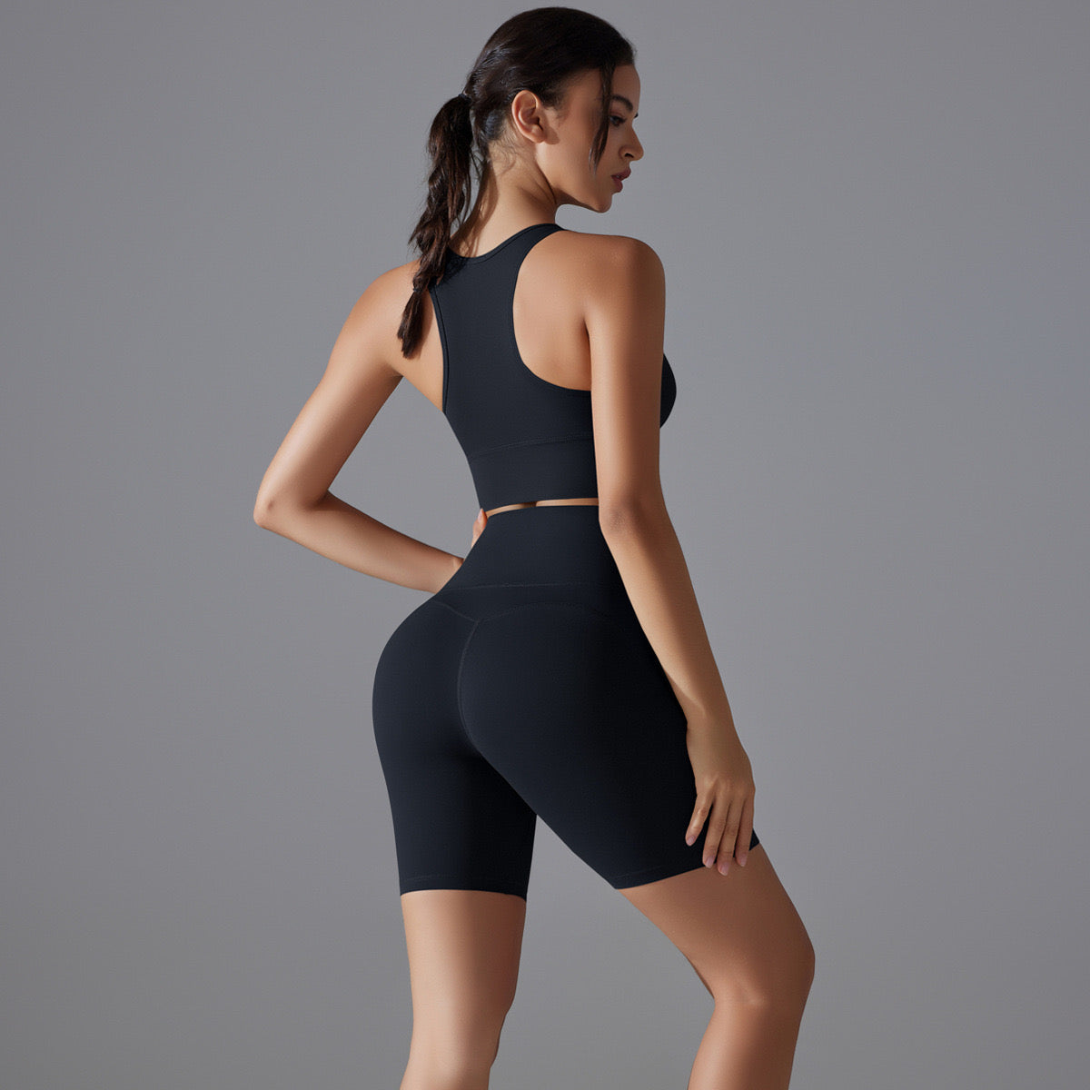 SEEK Black Stalion Short Co-ord Set