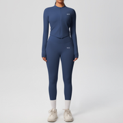 SEEK Elegant Blue Depths Long Vest Co-ord Set