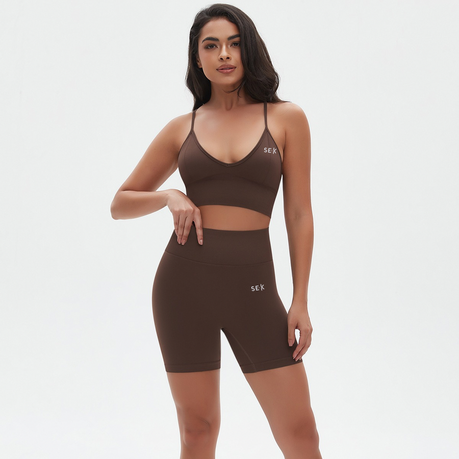 SEEK Limited Brown Wood Short Co-ord Set