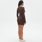 SEEK Premium Brown Wood Short Co-ord Set