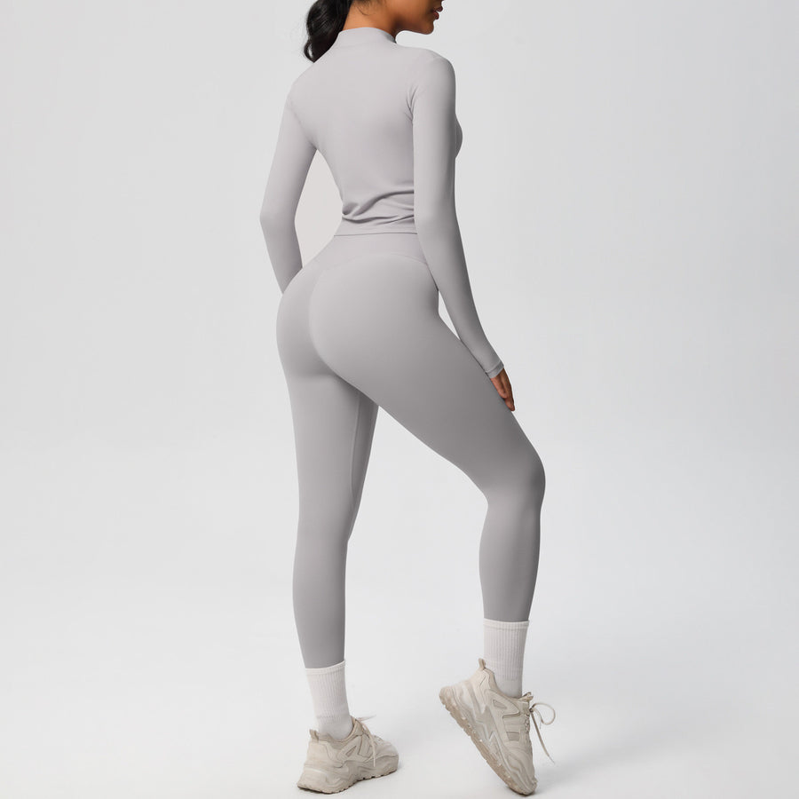 SEEK Elegant Grey Light Long Vest Co-ord Set