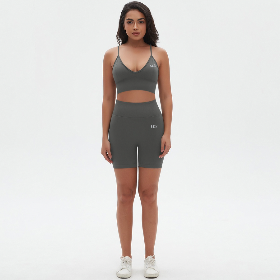 SEEK Limited Grey Line Short Co-ord Set